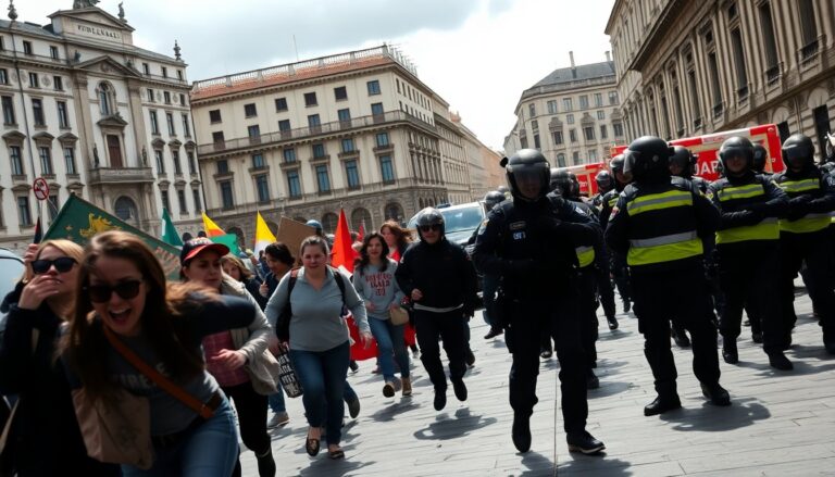 Sparatoria in centro durante manifestazione: cosa è successo