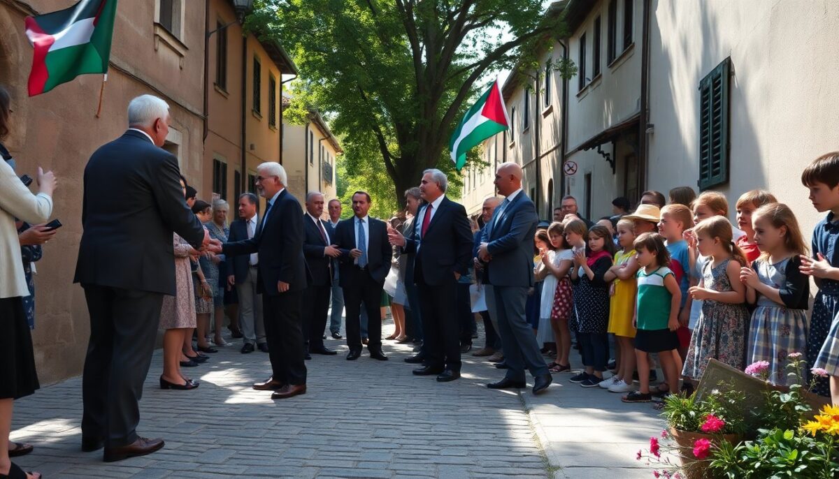 Accoglienza della Delegazione del Governo Palestinese a Cassinetta di Lugagnano: Un Incontro Storico
