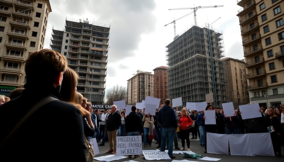 Crisi delle famiglie milanesi: la protesta non si ferma