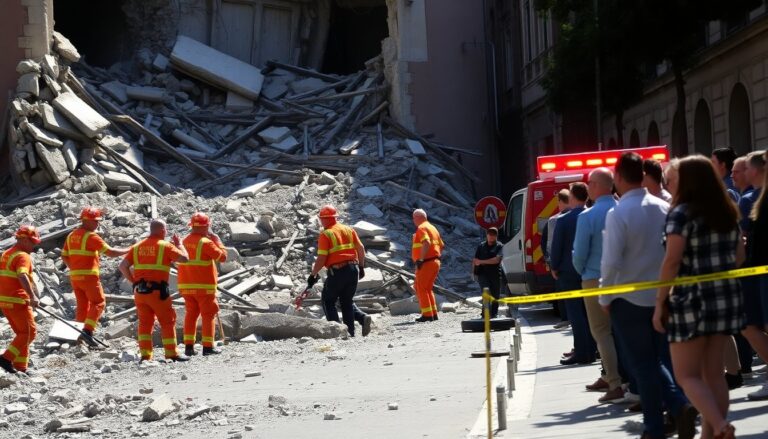 Crollo di una palazzina a Roma provoca feriti e caos