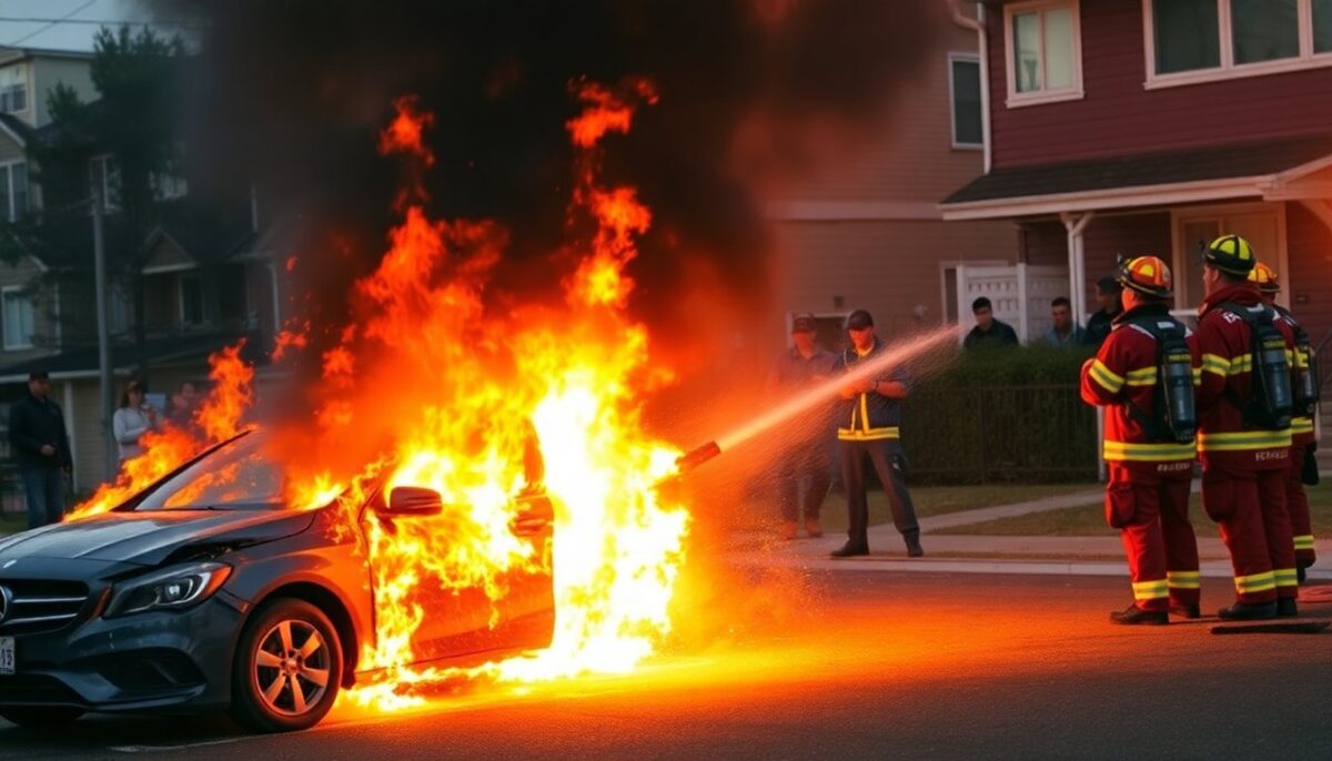 Incendio di un’auto a Senago: intervento tempestivo dei Vigili del Fuoco