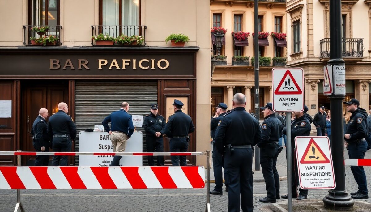 Sospensione del Bar Pacifico: Interventi Decisivi delle Forze dell’Ordine