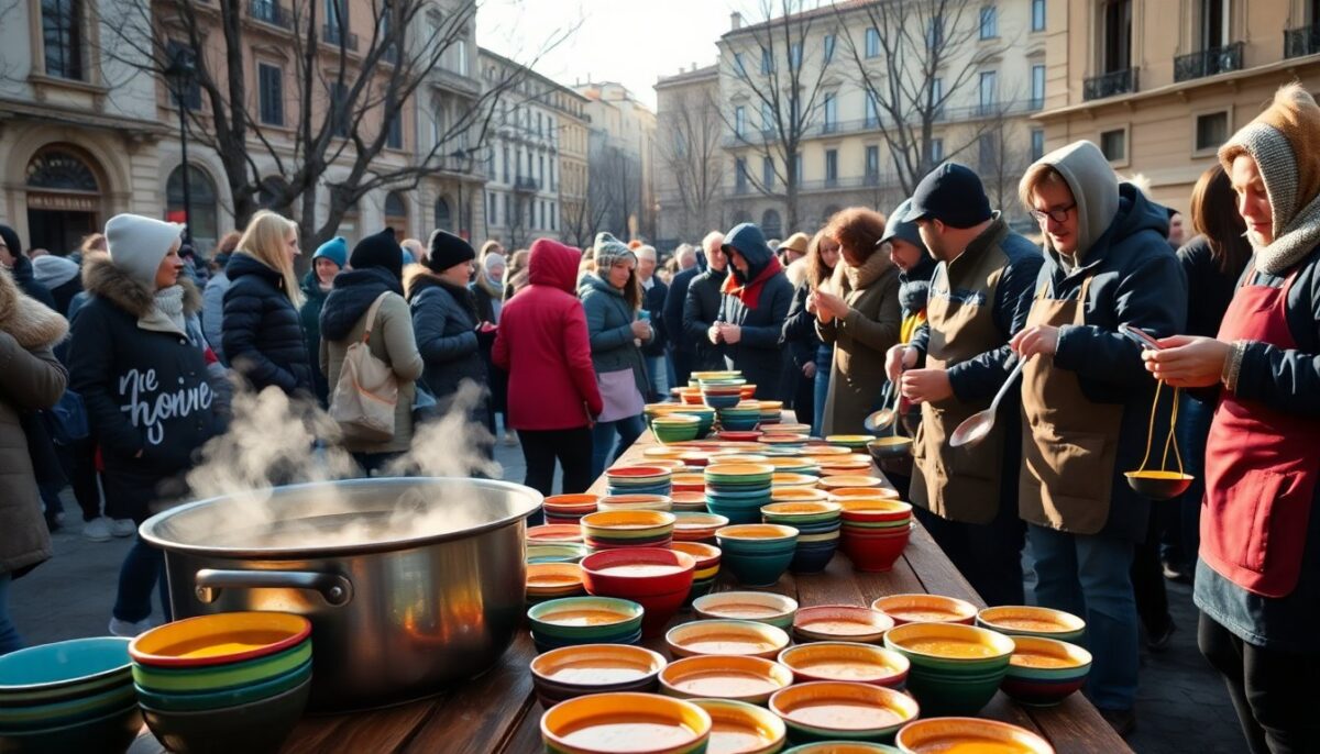 Zuppa della Bontà: Supporto Concreto per Senzatetto Durante l’Inverno