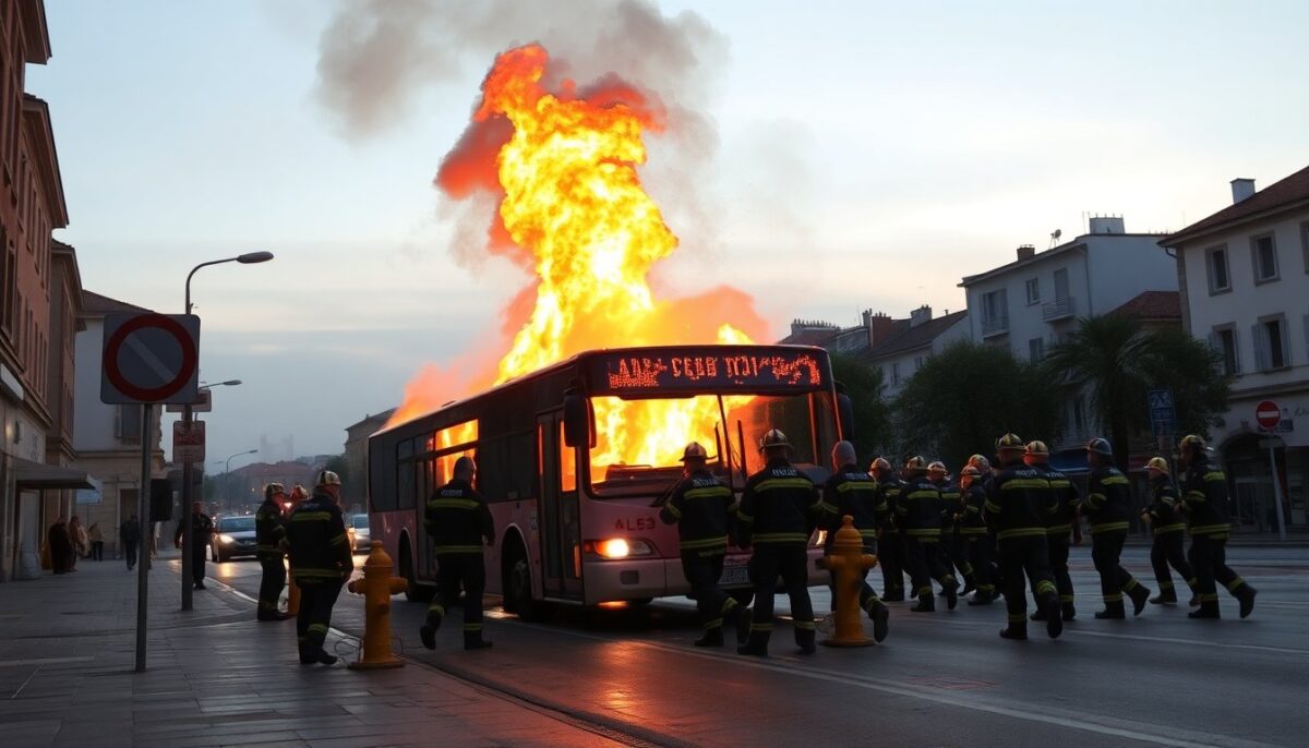 Incendio Autobus a Sesto San Giovanni: Intervento Efficace dei Vigili del Fuoco