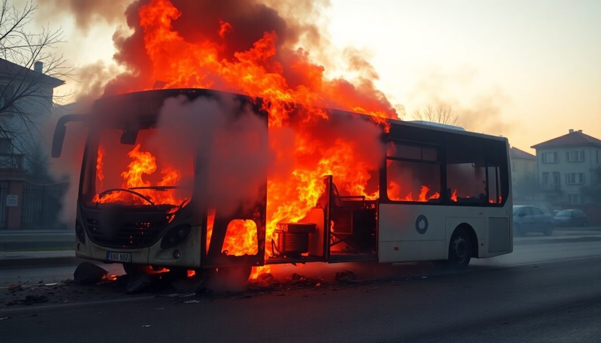 Incendio Devastante: Autobus Avvolto dalle Fiamme a Sesto San Giovanni la Vigilia di Natale