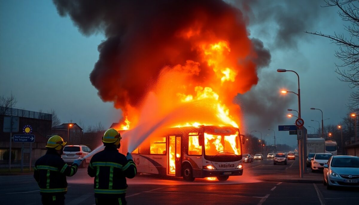 Incendio di un autobus a Sesto San Giovanni: intervento rapido dei vigili del fuoco