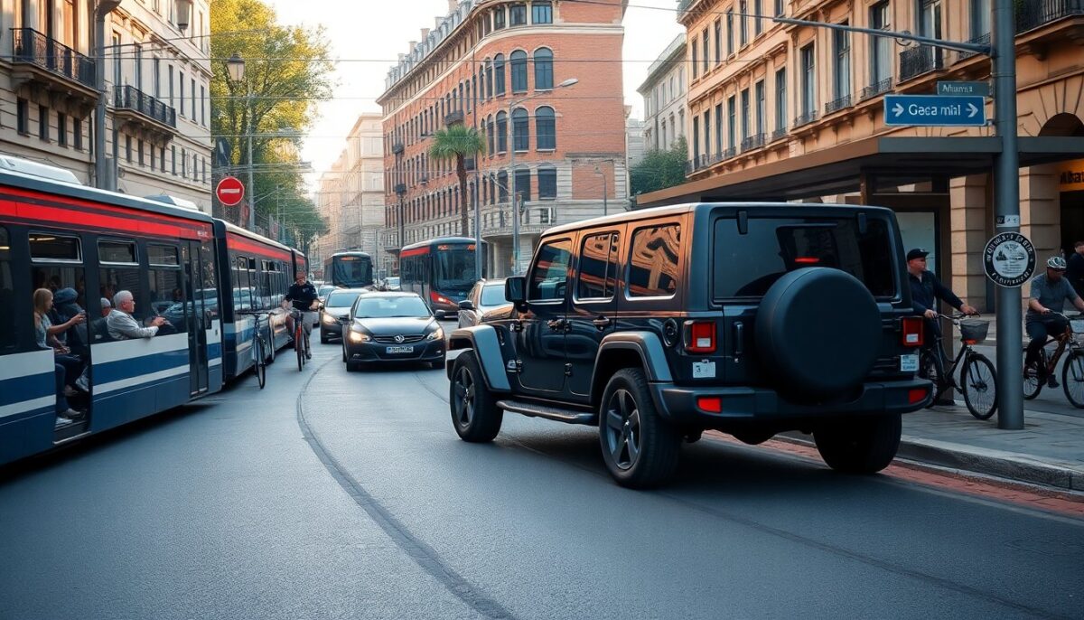 Incidente Stradale a Milano: Jeep Parcheggiata in Modo Errato Causa Collisione