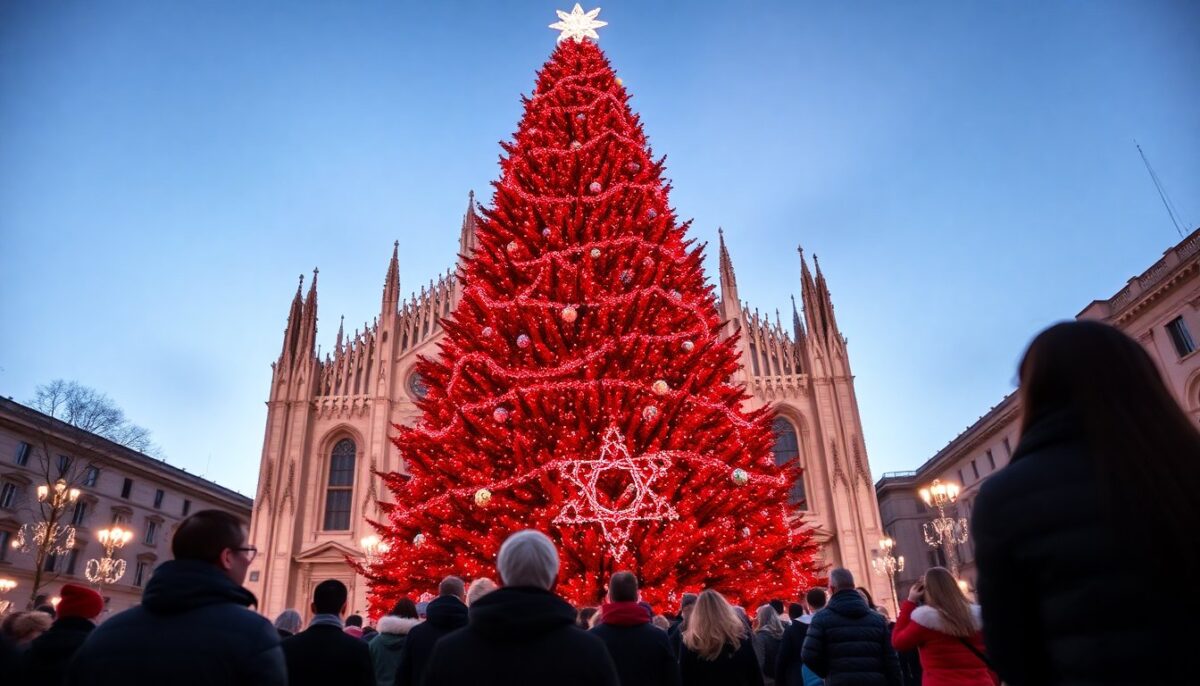 Magia Olimpica: L’Albero di Natale Illumina Piazza Duomo