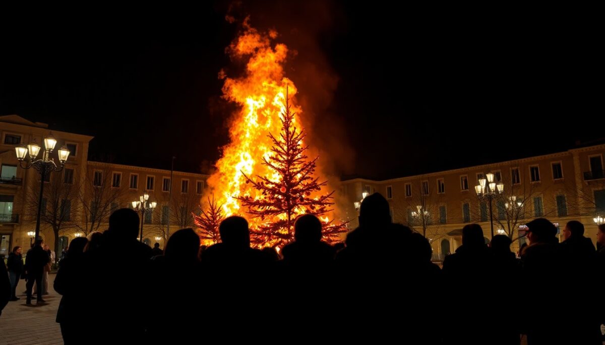 Trezzano sul Naviglio: Arrestati i Colpevoli dell’Incendio dell’Albero di Natale