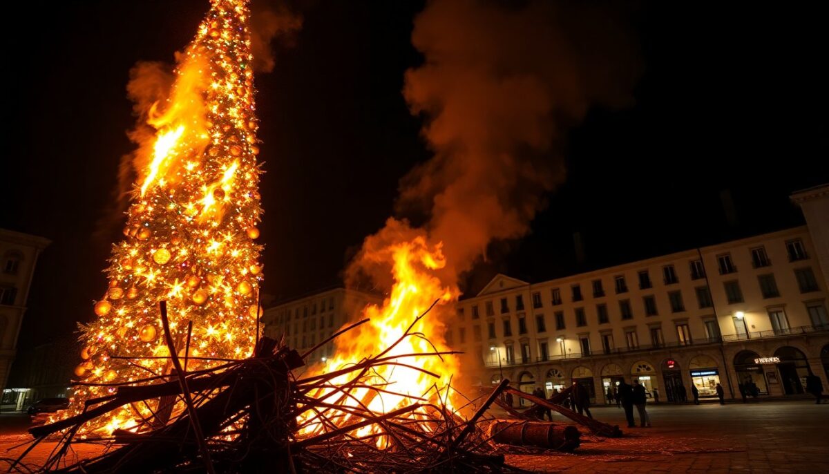 Trezzano sul Naviglio: Identificati i Colpevoli dell’Incendio dell’Albero di Natale