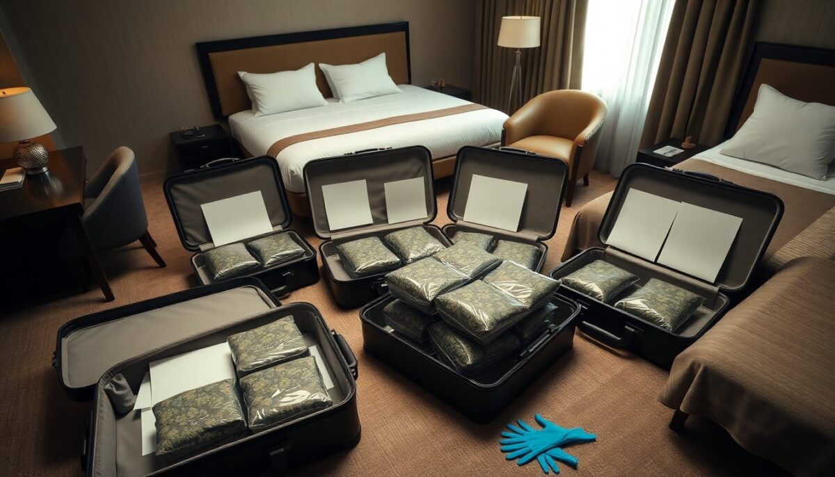 Maxi sequestro a Milano: 130 kg di marijuana nascosti in sei valigie in hotel