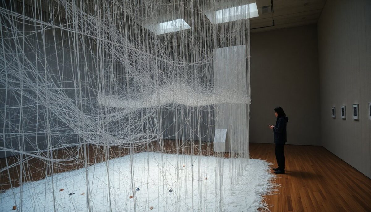 mostra sul senso della neve al Mudec con l’opera di chiharu shiota