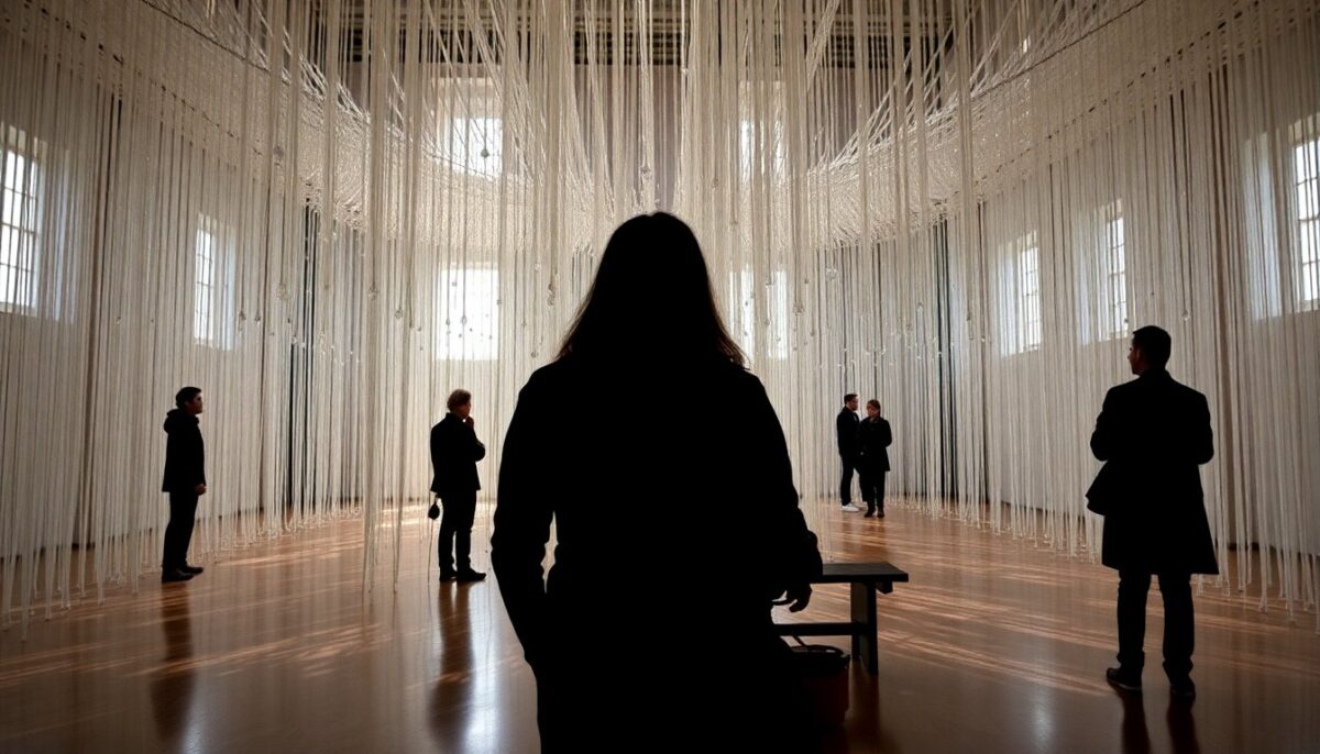 Installazione di Chiharu Shiota: la neve che si scioglie al MUDEC