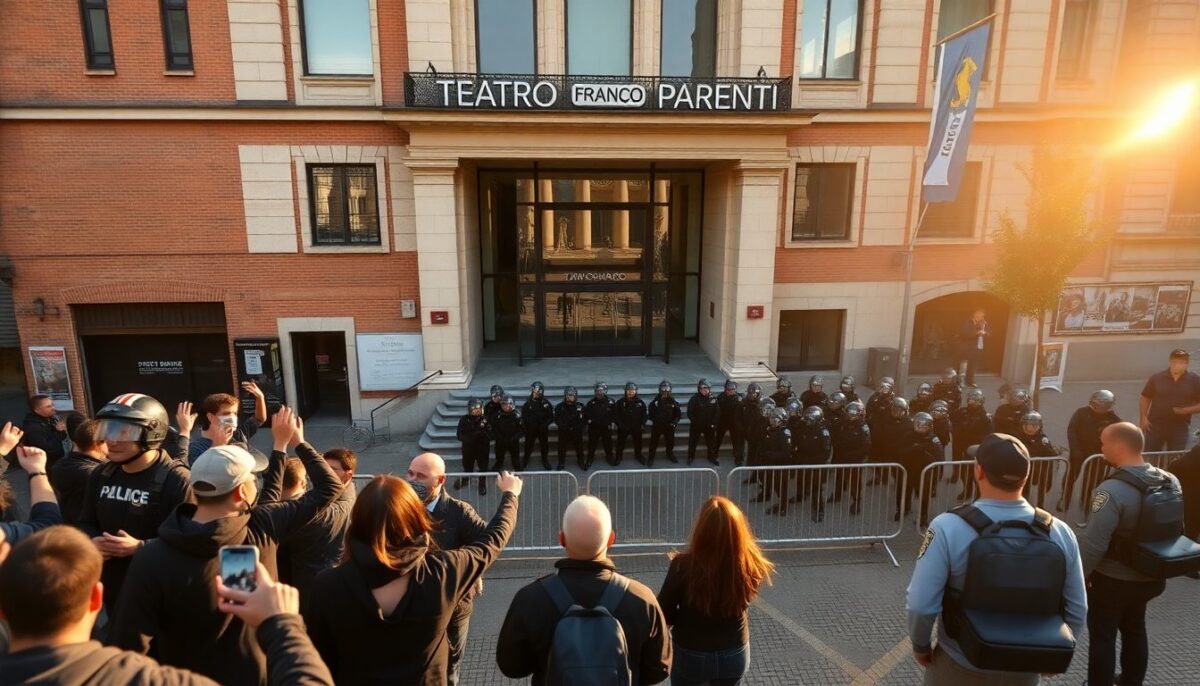 Meloni a Milano per il sì al referendum: contestazioni fuori dal Franco Parenti