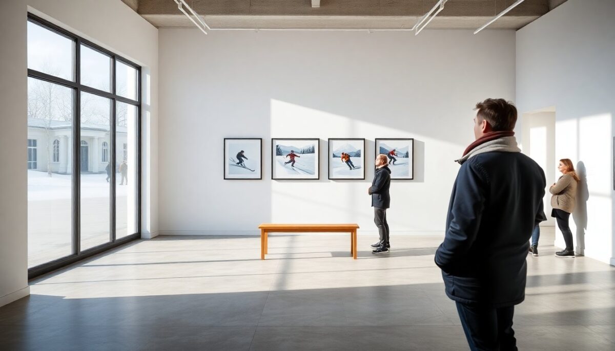 Mostra a Milano: illustrazioni dedicate agli sport invernali e alla loro bellezza