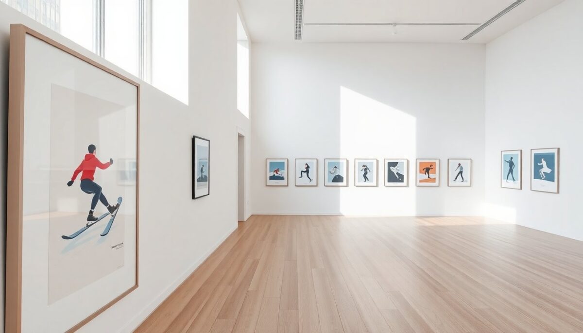 Mostra a Milano: interpretazioni illustrate degli sport invernali