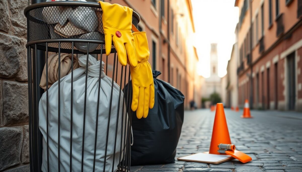 Controlli a Cesate per impedire l’uso dei cestini pubblici come bidoni di casa