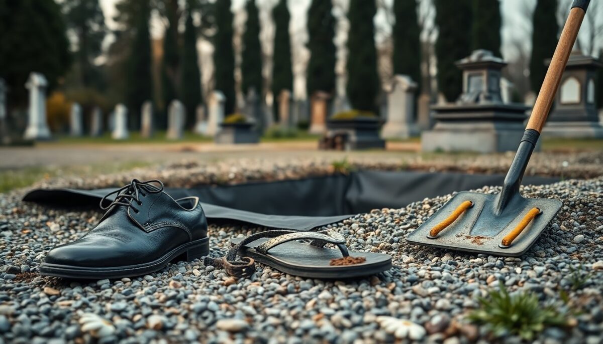 Disservizi nei servizi cimiteriali a Nerviano: operatore in ciabatte durante un funerale