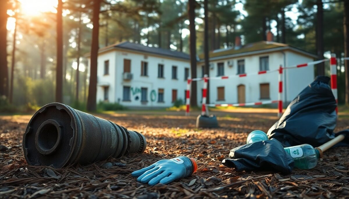 Giornata del Verde Pulito a Garbagnate: ordigno trovato nella pineta dell’ex sanatorio