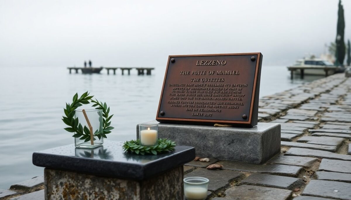 Commemorazione a Lezzeno dei partigiani Restelli e Pozzi