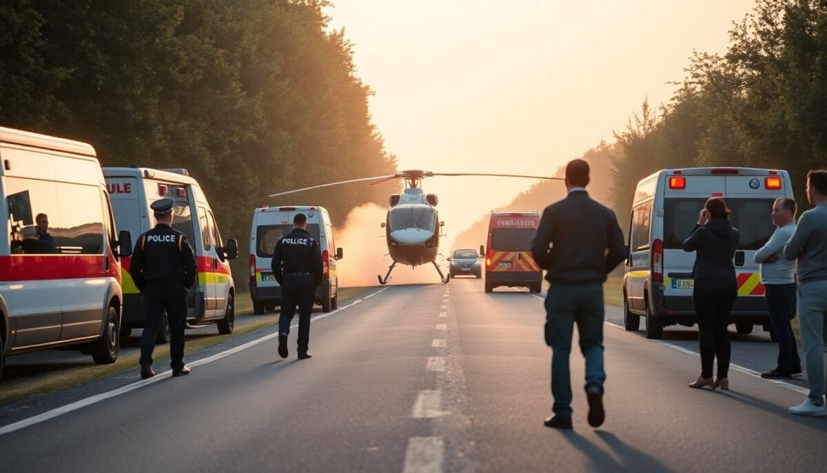 Incidente auto-moto sulla vecchia Vigevanese a Trezzano: elisoccorso in azione
