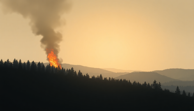 Incendio boschivo rilevato a 68 km da Milano
