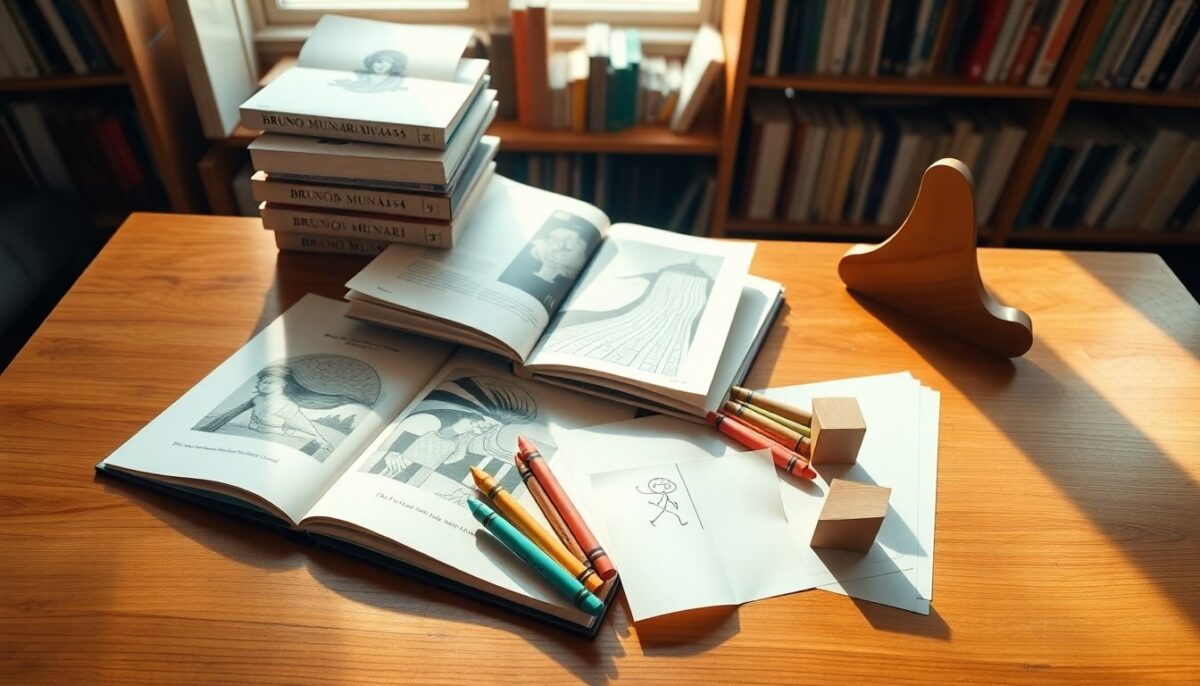 Esposizione dei libri del 45 di Bruno Munari con laboratorio per bambini a Bareggio