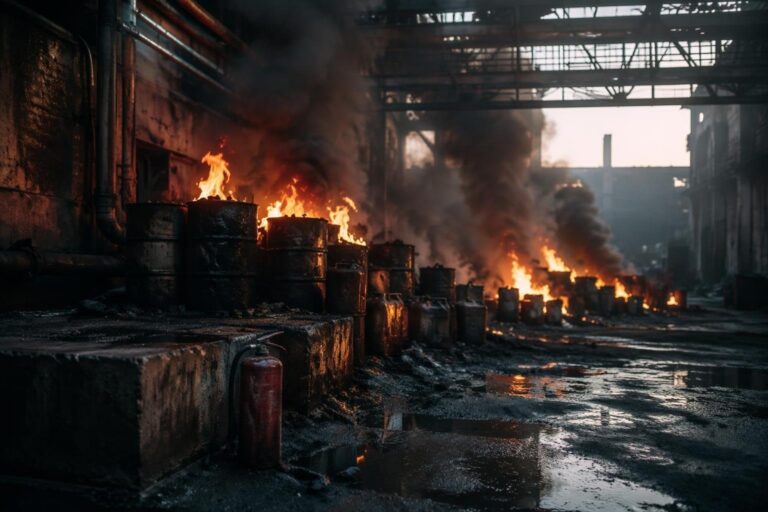 Piattaforma ecologica in fiamme a Novate Milanese: vigili del fuoco al lavoro