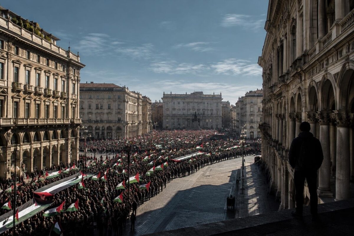 Protesta a Milano contro gli accordi con Israele, 5 mila in strada