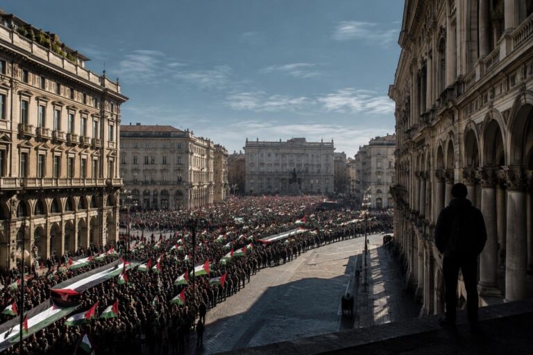 Protesta a Milano contro gli accordi con Israele, 5 mila in strada
