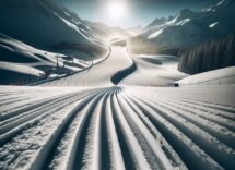 Atleti in azione durante una gara di snowboard cross