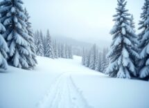 Atleta in azione durante una gara di biathlon