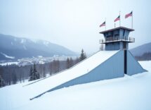 Atleti in azione durante la Coppa del Mondo di salto a Lillehammer