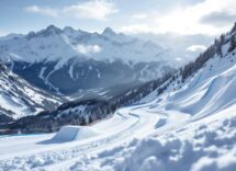 Atleti in azione durante una gara di snowboard cross