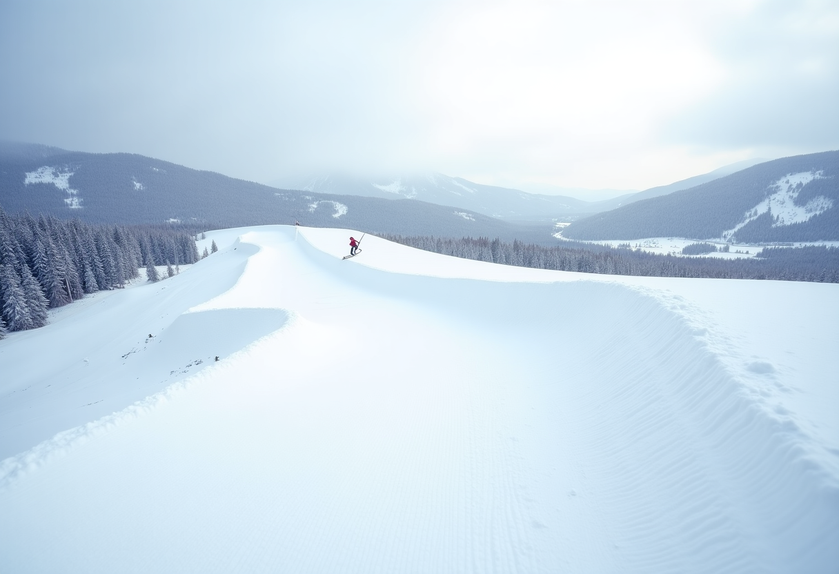 Atleti in azione durante le gare di snowboard cross a Muonio