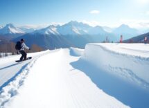 Atleti in azione durante le gare di snowboard cross in Engadina