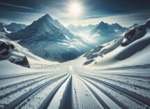 Atleti in azione durante una gara di snowboard cross