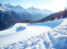 Atleti in azione durante una gara di snowboard cross