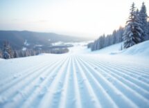 Atleti in azione durante una gara di snowboard cross in Finlandia