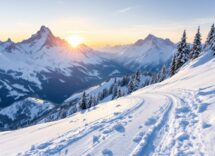 Partecipanti alla Gran Fondo Val Casies in un paesaggio innevato