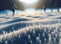 Atleti di biathlon in Svezia durante una competizione