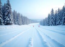 Mona Brorsson durante una competizione di biathlon