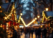 Macerata durante le festività natalizie con luci e eventi