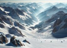 Atleti della nazionale italiana di sci alpinismo in allenamento