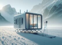 Skiroom moderna in Svezia pronta per la stagione invernale