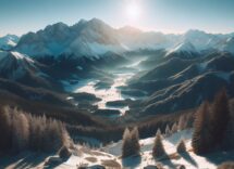 Panorama di Castiglione Olona con logo Olimpiadi 2026