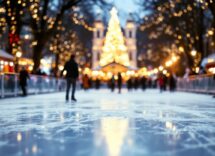 Pattinatori su ghiaccio nella nuova pista di Luino