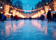 Pattinatori su ghiaccio a Ravenna durante un evento