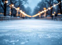 Pista di pattinaggio sul ghiaccio a Monfalcone durante le festività