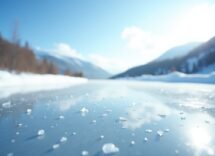 Vista panoramica delle piste di pattinaggio su ghiaccio